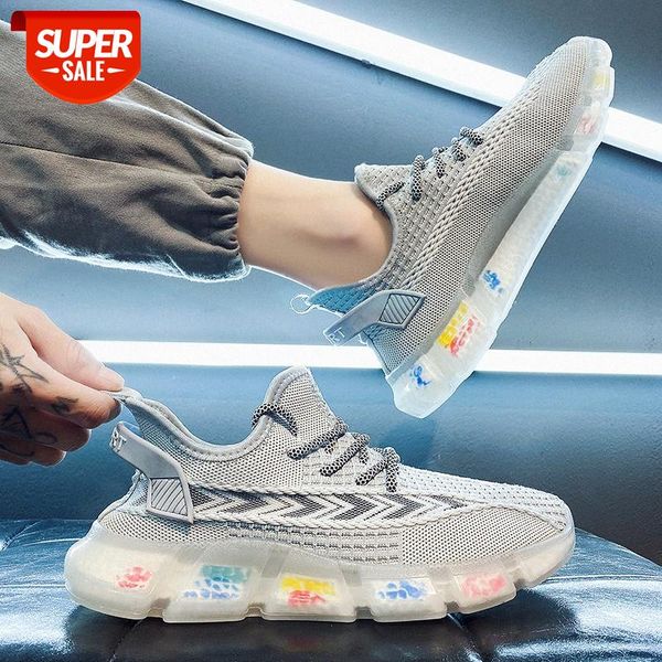

summer men's fashion trend casual shoes camouflage jelly bottom flying woven sports running #h86n