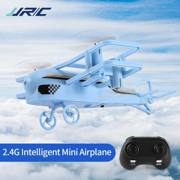 

electric toy mini rc airplane jjrc h95 360 degree roll 2.4g remote control glider plane drone double wing aircraft toys for kids drones