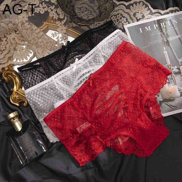 

new style temptation hollow out printing lace ee traceless high waist women's underwear, Black;pink