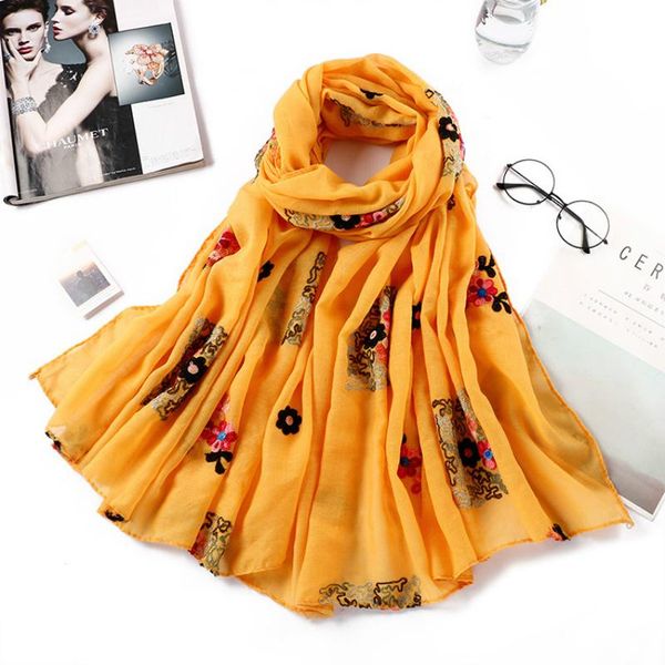 

scarves cotton embroidery scarf air conditioning towel beautiful beach women spring winter lady shawl muslin hijab, Blue;gray