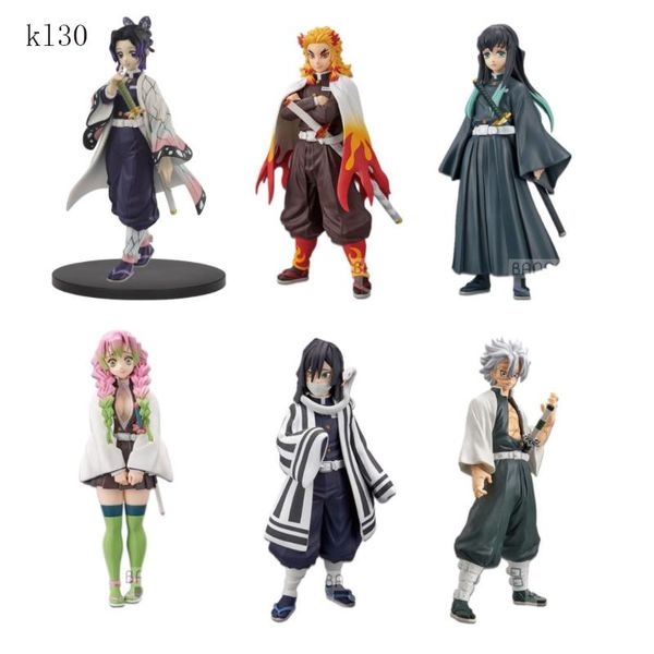 

keychains anime demon slayer figure kamado tanjirou nezuko agatsuma zenitsu hashibira inosuke character 3d decoration toy fan gift, Silver