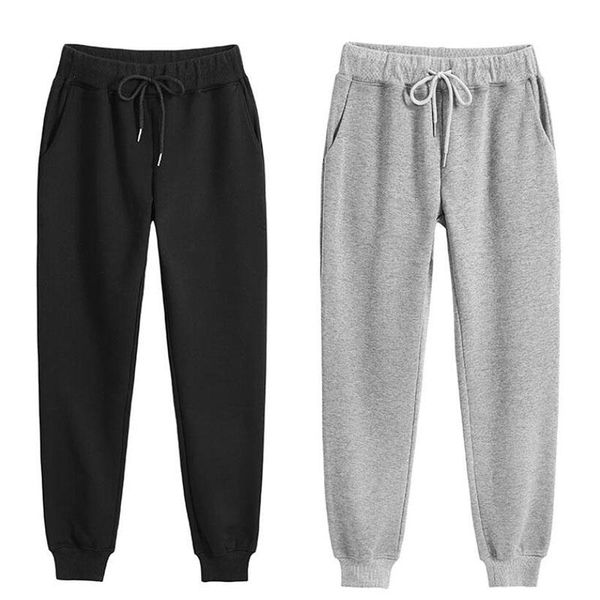 

women's pants & capris 2021 women autumn winter sweatpants elastic waist casual warm harem streetwear loose plus velvet cotton trousers, Black;white
