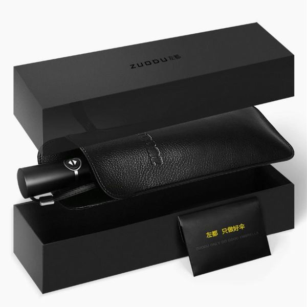 

umbrellas german luxury umbrella men's full-automatic folding car windproof men business uv paraguas gift box set sy125