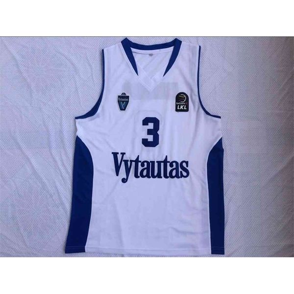 

goodncaa 3 liangelo ball vytautas basketball shirt 1 lamelo jersey uniform all stitched college lithuania prienu white, Black