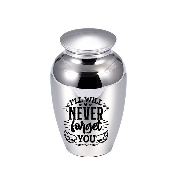 

ashes funeral small cremation urn pendant casket container mini no deformation memorials urns for aluminum alloy commemorate departed loved, Silver