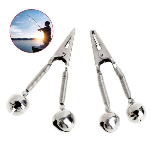

fishing accessories bell clip fish bite alarm stainless steel rod clamp ring outdoor