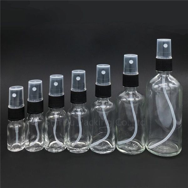 

transparent glass empty perfume spray bottle 5ml 10ml 15ml 20ml 30ml 50ml 100ml fine mist atomizer refillable bottles storage & jars