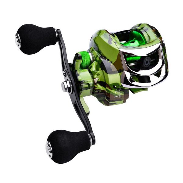 

baitcasting reels 7.2:1 high speed fishing reel bait-casting dual brake system 10kg max drag 18+1 bbs accessory