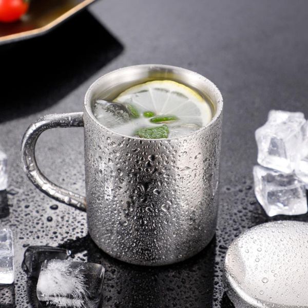 

mugs 200/300/400ml 304 stainless steel travel mug double wall vacuum coffee cup outdoor ice drink beer water tea