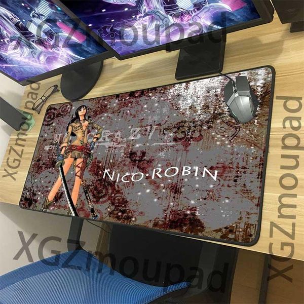 

mouse pads & wrist rests xgz large pad black precision lock edge cartoon one piece robin computer custom table mat speed rubber stripe non-s