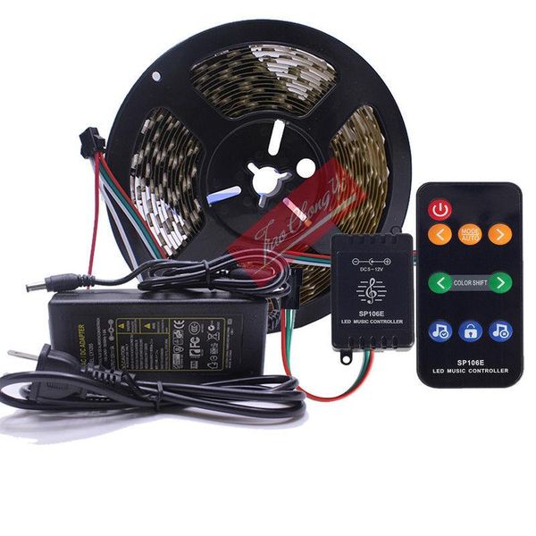 

selling 5m ws2811 led strip rgb dream color 12v with music controller kit strips
