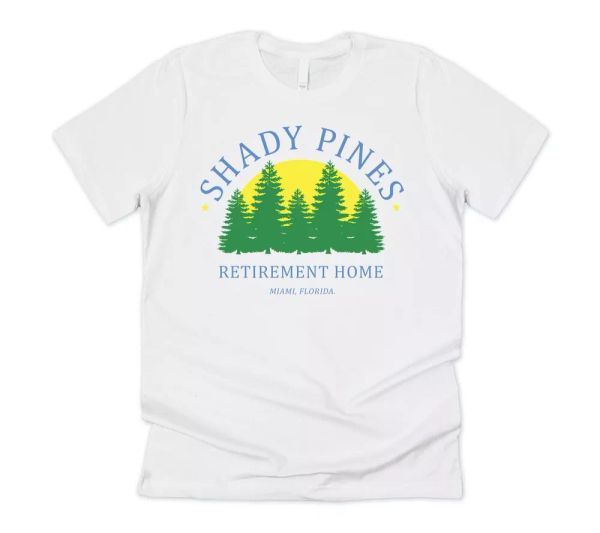 

Shady Pines Retirement Home T-shirt Tee Funny Golden TV Show Retro Vintage, White;black