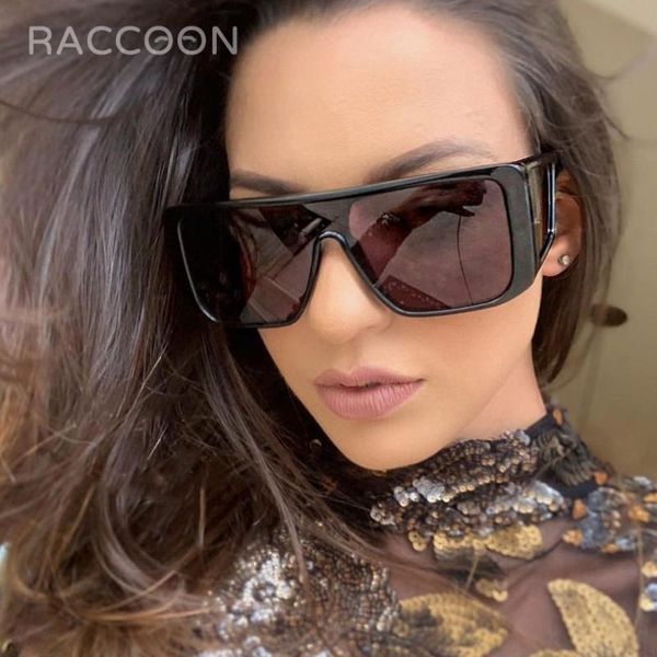 

sunglasses european square big oversized flat vintage sun glasses female mask retro shades women men uv400, White;black