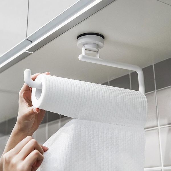 

kitchen organizer storage paper tissue holder sticke rack roll for napkin towel shelf hooks bathroom accessories & rails