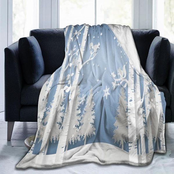 

blankets unique blanket to family friends winter season with the squirrel paper art durable super soft comfortable for home gift