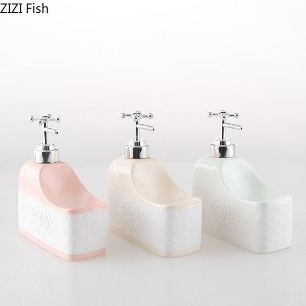 

bath accessory set multifunctional lotion bottle soap storage box northern europe home bathroom dispenser ceramic hand sanitizer