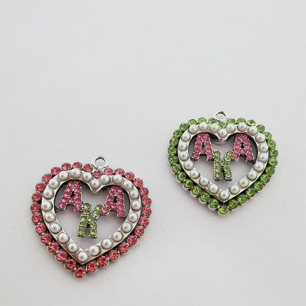 

charms 10pcs heart pearl rhinestone women jewelry diy accessories, Bronze;silver