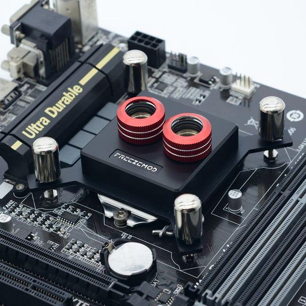 

fans & coolings emod cpu water cooler block sprayable liquid with micro channel for intel lga 1151 115x 2011 platform. intel-pooc