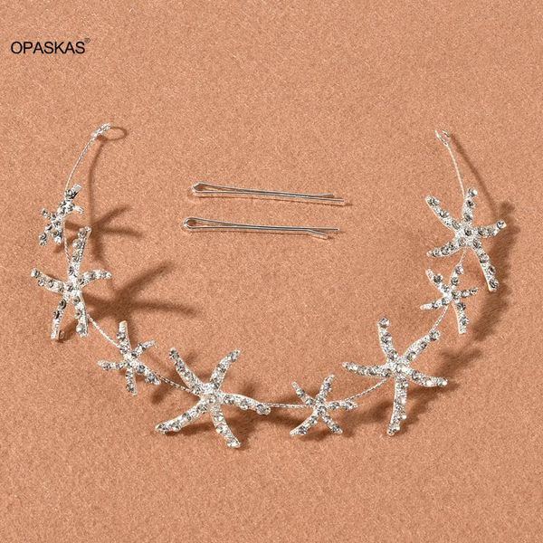 

hair clips & barrettes bridal bands starfishes soft headband with 2 hairpin alloy loops bangs holder accessories for daily wear gifts, Golden;silver