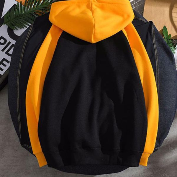 

men's hoodies & sweatshirts 2021 color block fashion shoulder sleeve hoodie men, Black