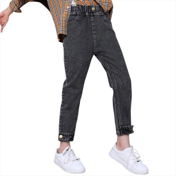 

jeans girl patchwork kids girls fashion denim pencil pants autumn novelty clothes for 6 8 10 12 14, Blue