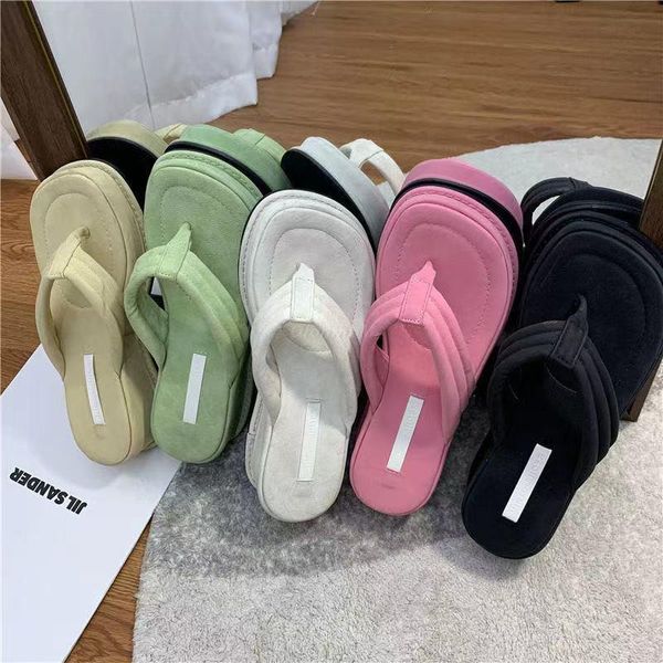 

slippers brand flip flops summer fashion women shoes design slope heel platform shoe high heels 2021 slipper, Black