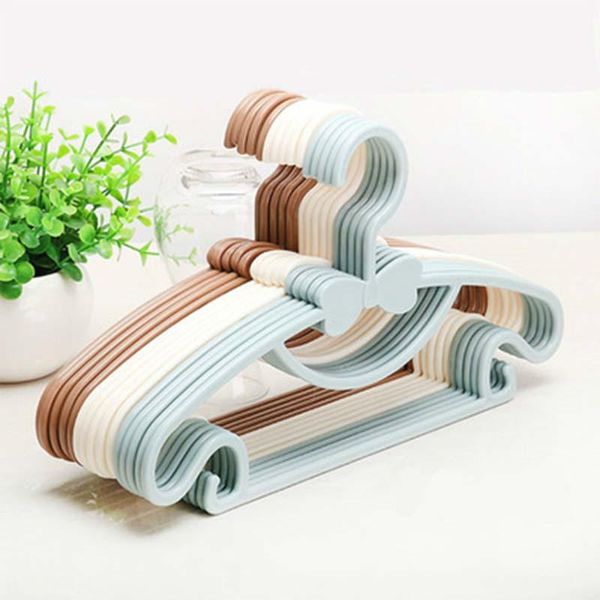 

hangers & racks 4pcs/lot bow-knot clothes hanger kids children toddler baby coat plastic hook household selling organizer