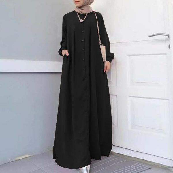 

ethnic clothing turkey muslim women long dress moroccan kaftan party maxi vestido button robe femme musulman prayer garment islamic, Red