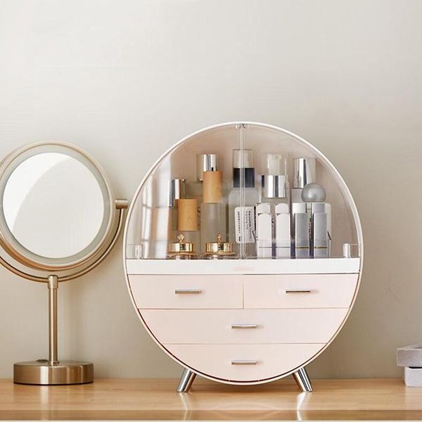 

bathroom storage & organization magnetic suction double door makeup box dustproof lipstick mask shelf beauty skin care product cosmetic