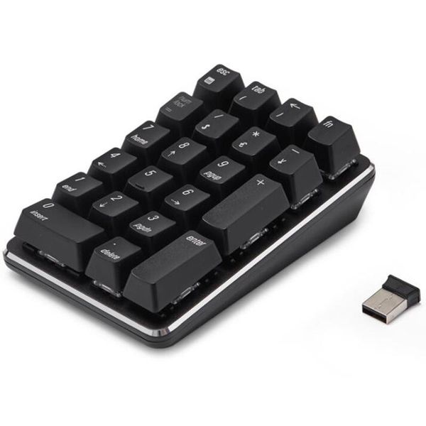 

smart 21 key 2.4g wireless/bluetooth mechanical numeric keypad notebook,deskfinancial accounting wireless keyboards