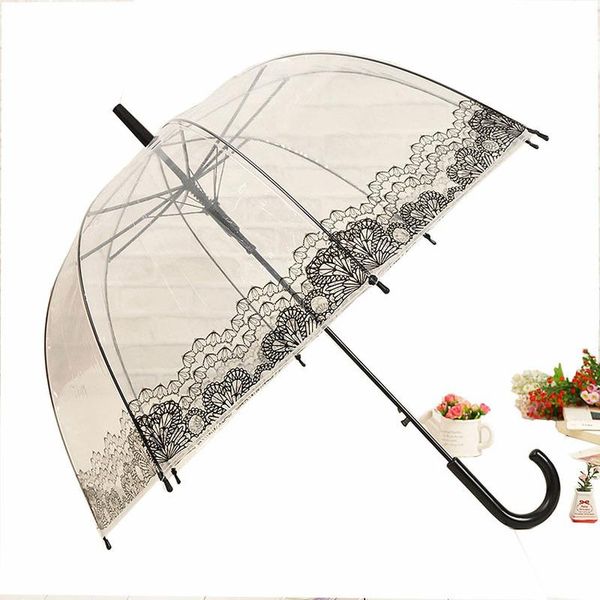 

umbrellas transparent umbrella, long handle small and refreshing japanese korean creative auto business umbrella for men