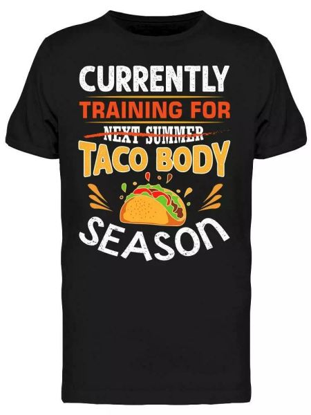 

taco body season tee men's -image by shutterstock, White;black
