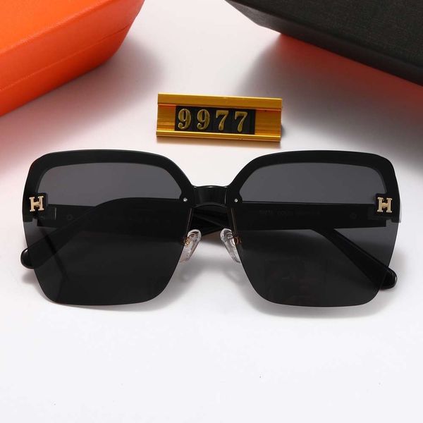 

fashion men women polarized half-frame sunglasses large outdoor beach street pgraphy driving 4 seasons universal 5 colors with box, White;black