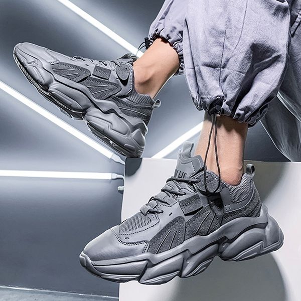 

popcorn bottom lace-up mens casual shoes leather stitching sports mens shoes non-slip wear-resistant hiking shoes cross-border