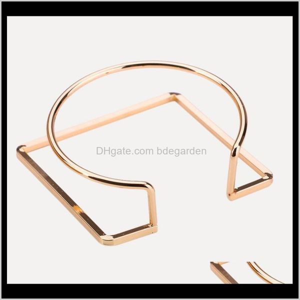 

jewelry drop delivery 2021 jewlery circle round square open cuff bracelets for women fashion wholesale 5ptlu, White