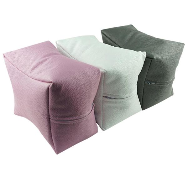 

pillow brand foam inner pu leather hand rest nail art table foot cushion for salon