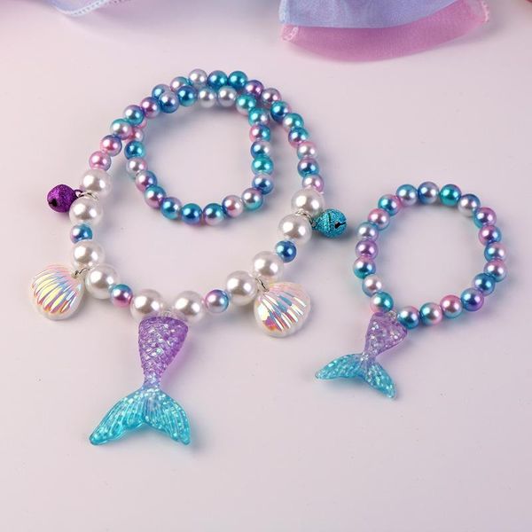 

earrings & necklace children's cute and sweet cartoon bracelet set, Silver