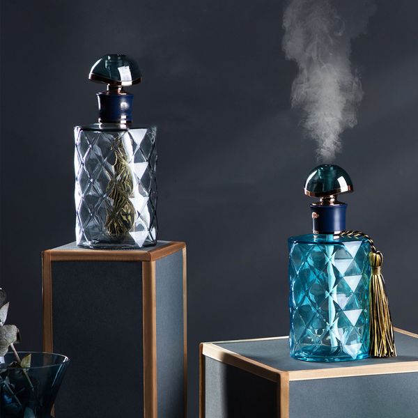 

glass perfume bottle air humidifier usb aromatheraphy ultrasonic cool mist maker diffuser mini portable car aroma humidifiers