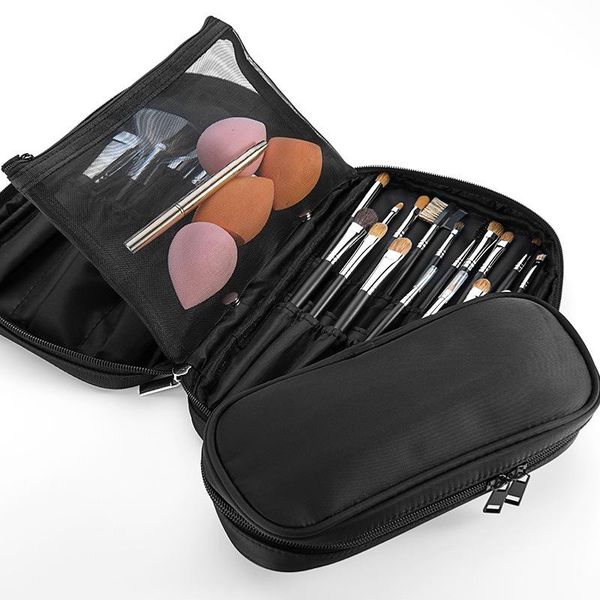 

24/12 salt makeup brush storage bag organizer travel cosmetic case bags & cases