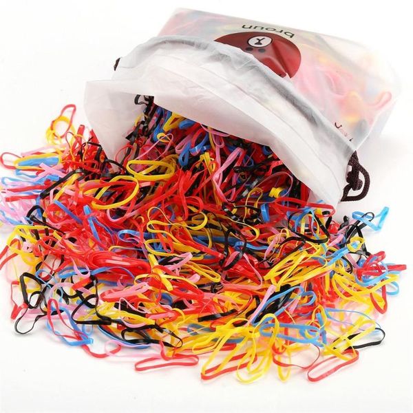 

hair accessories 1500 pcs/set children rope thicken colorful rubber band headdress set, Slivery;white