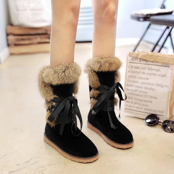 

boots big size women shoes ankle for ladies cross strap maomao, Black