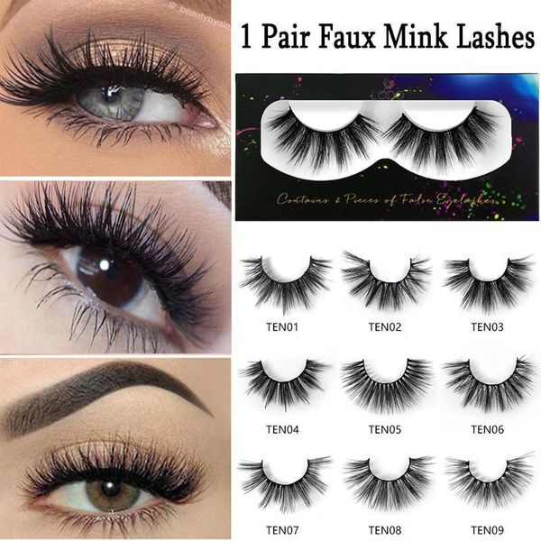 

crisscross natural 3d mink eyelashes long lasting lashes dramatic volume extension false1