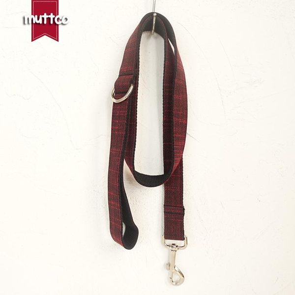 

dog collars & leashes muttco retailing self-design handsome handmade leash the red suit unique design soft and 5 sizes udl006