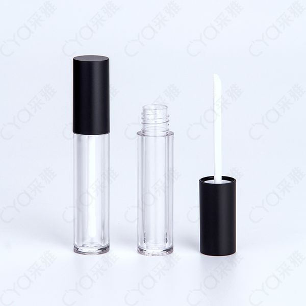 

factory wholesale caiya injection molding round diy lip glaze transparent lip color bottle