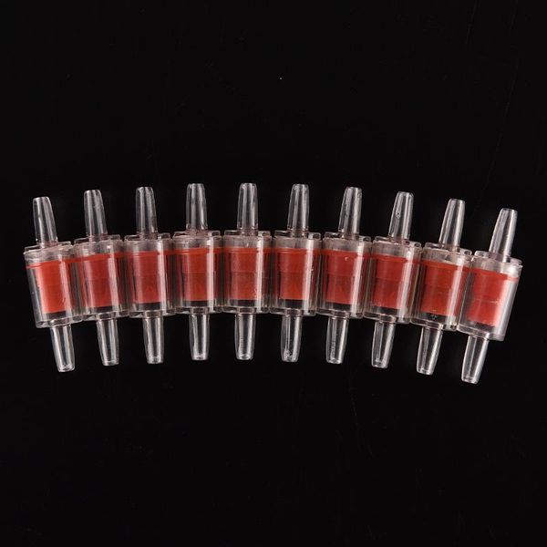 

air pumps & accessories 10pcs one way non-return check valve aquarium co2 system pump red 4mm pipe