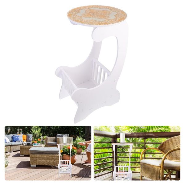 

mats & pads 1 pc tea table mini coffee modern bedside desk home round storage