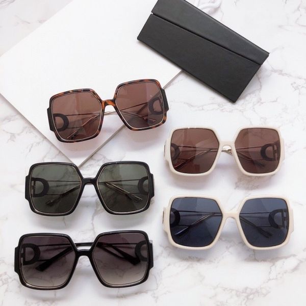 

net red ins same female montaigne2 large box sunglasses trend, White;black