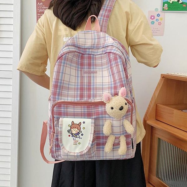 

school bags women striped backpacks for ladies large capacity bag korean style backpack casual bagpack cute female mochila