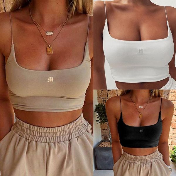 

women's tanks & camis sleeveless sports fitness street crop tank, White