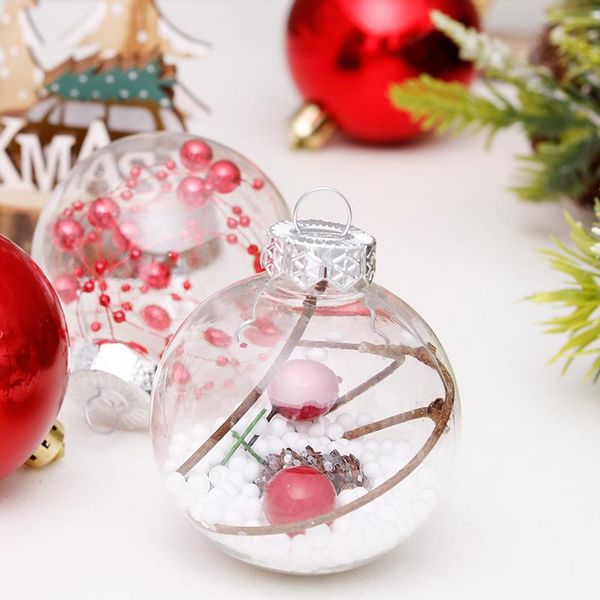 

party decoration 6cm30pcs christmas tree decorations for home plastic transparent ball year 2021esferas transparentes de navidad